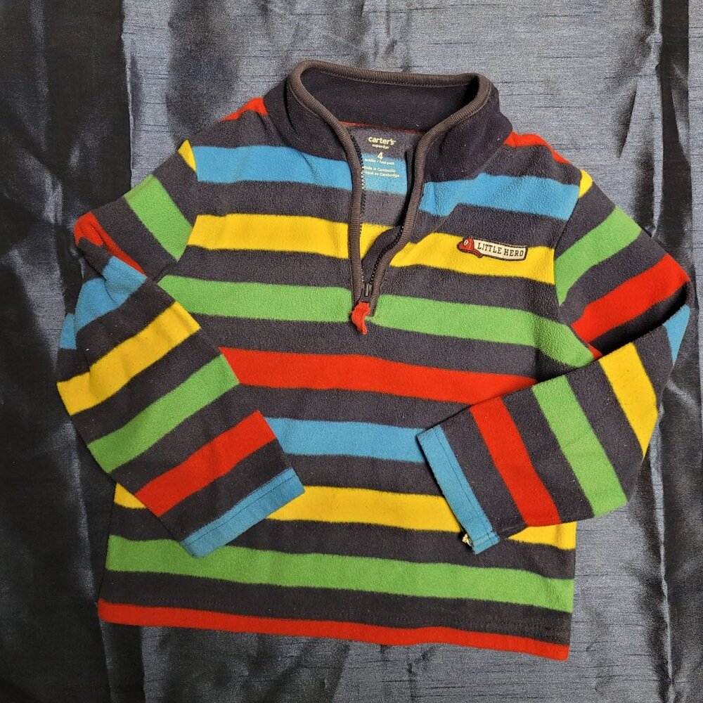 Carter's Fleece Pullover Sweater with Zip up Size 4 Y